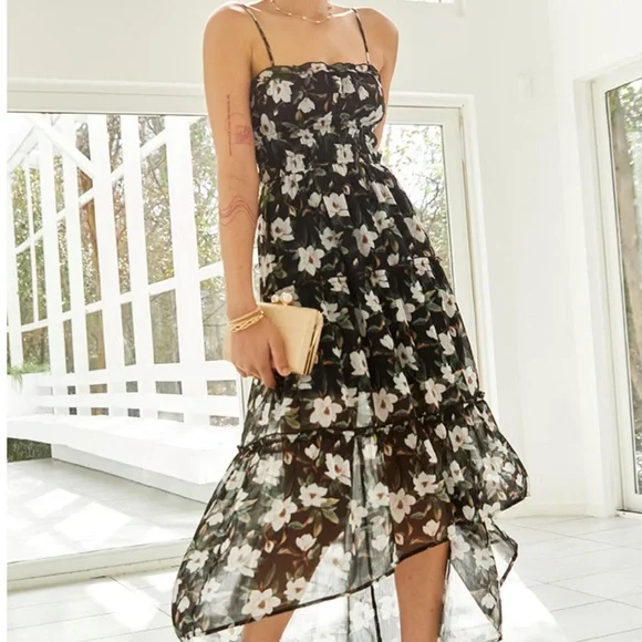 New Francesca’s Gorgeous Sleeveless High Low Maxi Dress With Adjustable Straps - Picture 4 of 14